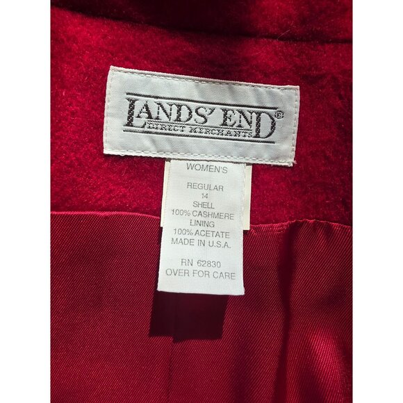 Lands End Womens Red Cashmere Blazer Size 14 - Picture 5 of 7
